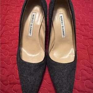 Manolo Blahnik Charcoal Heels Size 5.5B
